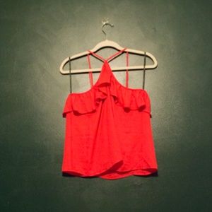Flowy Bright Red Halter Top